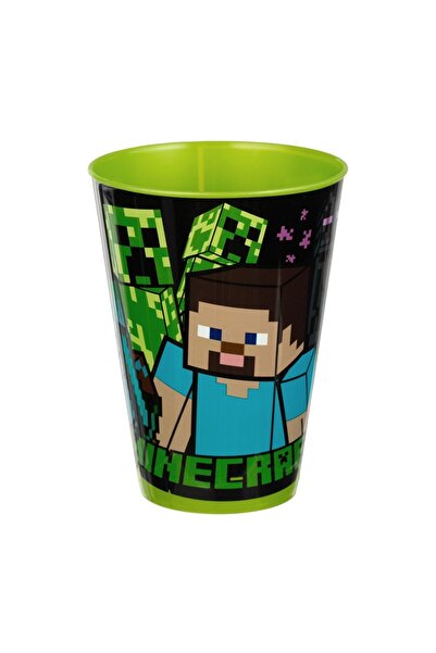 OEM Pahar copii, model Minecraft, verde, 430ml – băut ușor și sigur pentru copii
