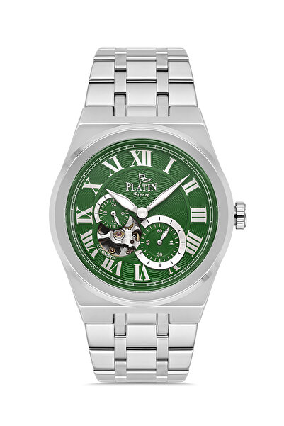 Platin Pierre Hds-1296Ga-A10 Steel Cord Functions Active Automatic Men's Wris...