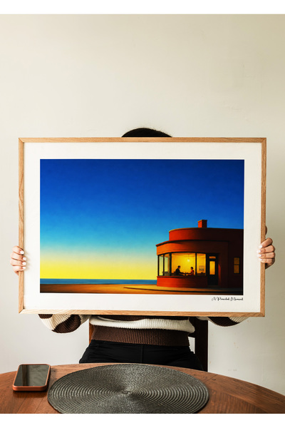 ARTHOUSECOLLECTIVE Mirni trenutak - Večera pored mora - Poster bez okvira
