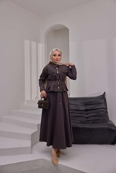 Bwest Skirt Suit - Brown