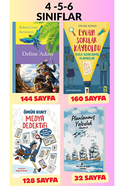 Beyaz Balina Yayınları 4 5 6. Sınıf Okuma Hikaye Masal Roman Kitapları Seti -...