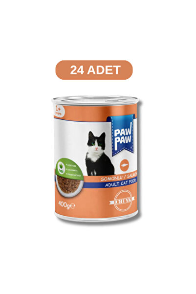 Paw Paw Pawpaw Somonlu Yetişkin Kedi Konservesi 24X400gr