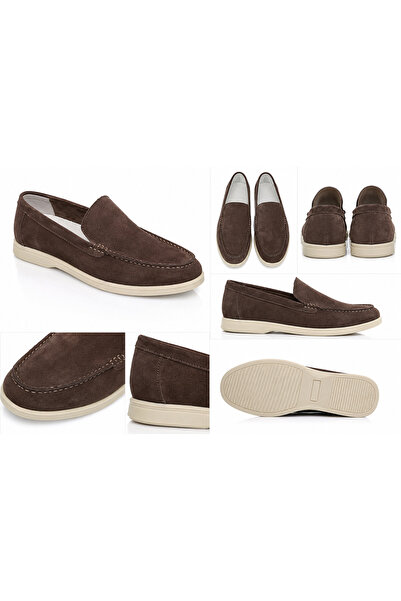 Generic Men's Brown Suede Slip-On Loafers – Lightweight Casual Comfort Shoes