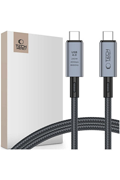 Tech-Protect Cablu USB 4.0 la USB-C 8K 40Gbps PD240W pentru încărcare rapidă