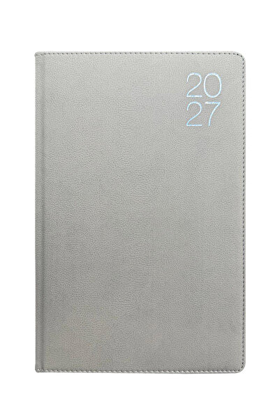 KILAVUZ REKLAM 16x24 Cm Termo Deri Günlük 2027 Ajanda Gri
