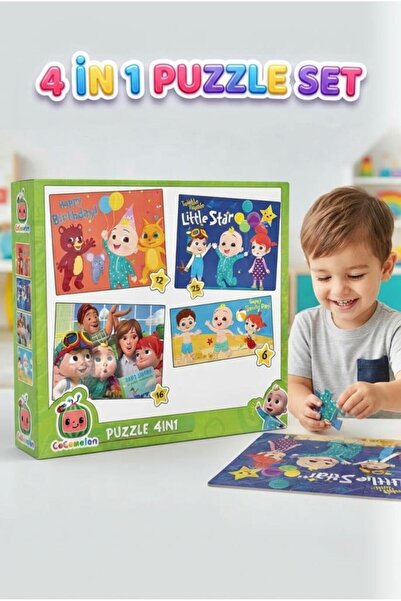 Tıfıl Toys مجموعة ألغاز تعليمية 4 في 1، مجموعة ألغاز ممتعة مكونة من 4 قطع، مت...