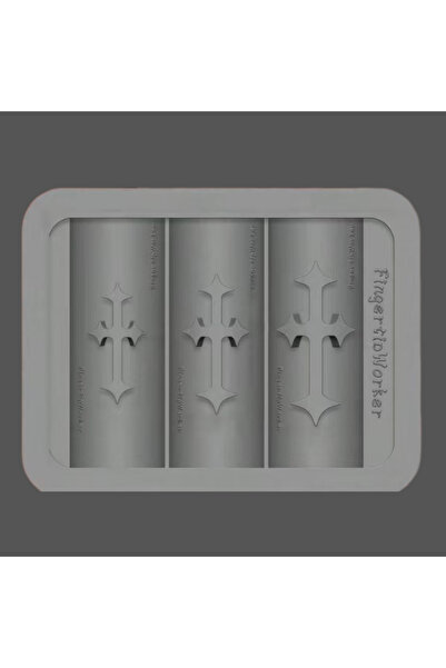 Choice1 PF-332 Gothic Dark Style Nail Art Mold with 3D Cross Lettering Silico...