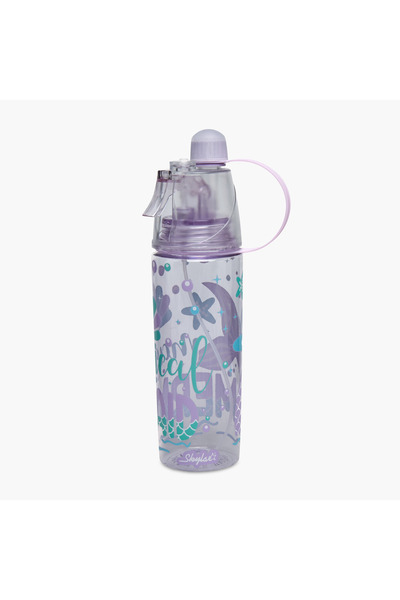 Skylar Mermaid Print Tritan Water Bottle with Spout and Spray Nozzle