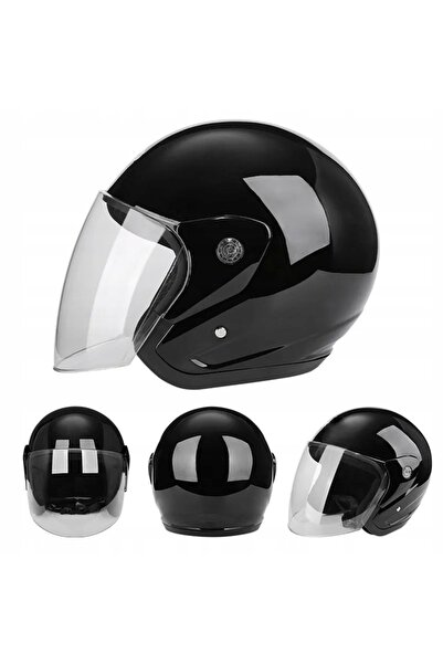 SAFEBET Casca moto deschisa pentru Quad, Scuter, Go Kart, Buggy, Negru XL