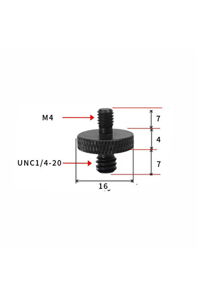 Choice7 black 2pcs 1 4 to M4 2/4pcs Universal Camera Conversion Screw 1/4 Mal...