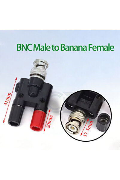 choice2 BNC M to Banana F 1PCS BNC to Banana Adapter BNC To Two Dual 4mm Bana...