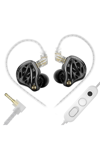 Choice1 سماعات أذن داخلية Vibe X 3.5 mic KZ-Vibe X مع تقنية الاهتزاز، 13 مم، ...