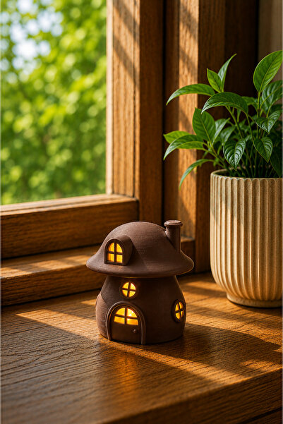 3D BASKI EVRENİ Dağ Teknoloji Mantar Ev Dekoratif Mumluk | 3D Baskı Tealight ...