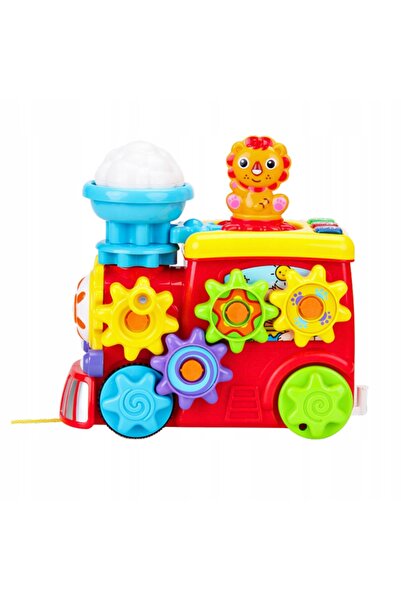 LeanToys Loco Muzical Interactiv cu Lumină, Sunet și Șnur de Tras
