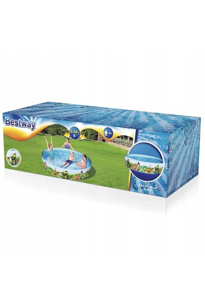 BESTWAY Piscină gonflabilă de grădină pentru copii, 244x46cm, cu dinozauri