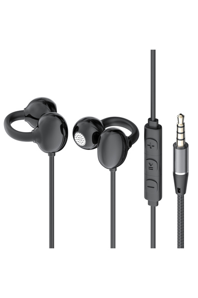 Choice 3.5mm Black Hellodigi Wired Earphones With Microphone Ear Clip Wired E...