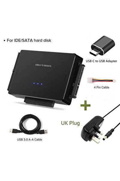 Choice6 محول محرك الأقراص الصلبة OTG SATA/IDE إلى USB 3.0 بمقبس المملكة المتح...
