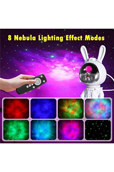 NO BRAND Lampă Proiector Stelar LED Iepure Astronaut, Cer Galactic, Pilot