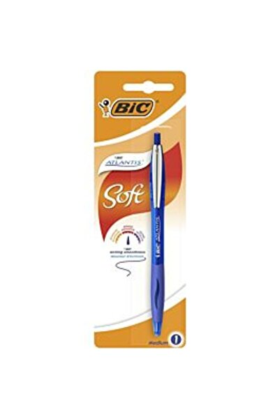 Bic Pix retractabil Atlantis Soft, 1.0 mm, Albastru