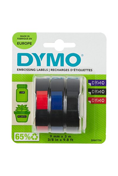 NO BRAND Bandă 3D Dymo 9mm X 3m Mix pentru Mașini de Embosat Blister