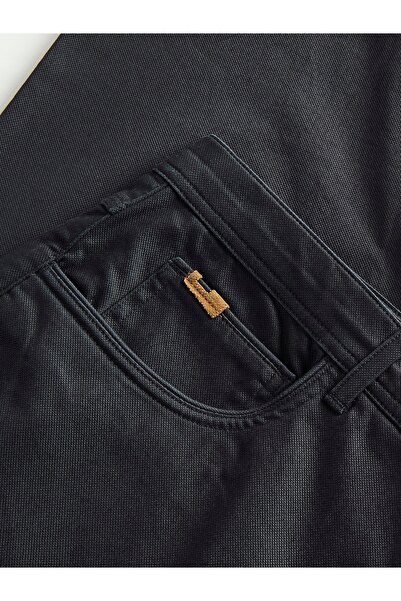 NO BRAND Pantaloni clasici din bumbac, maro deschis, cu buzunare, picior lung...