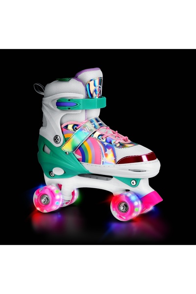 Nils Extreme Patine reglabile pentru fete, femei, adulți 39-41, cu LED-uri lu...