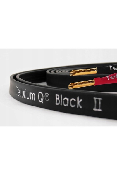 NO BRAND Cablu de boxe Tellurium Q Black II cu mufe banană, pereche, 2 x 2m