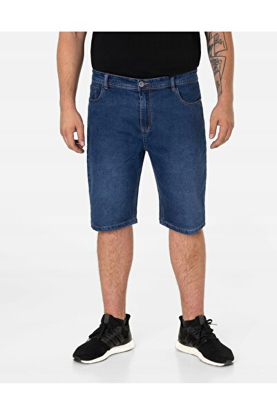 NO BRAND Pantaloni scurți subțiri din blugi pentru bărbați, mărime mare, de v...