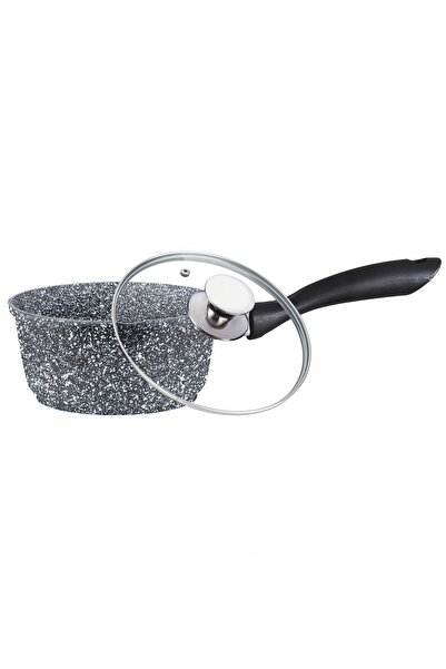 NO BRAND Rondelă cu capac Tradițională 1,35L Granit 16cm Inducție Gaz