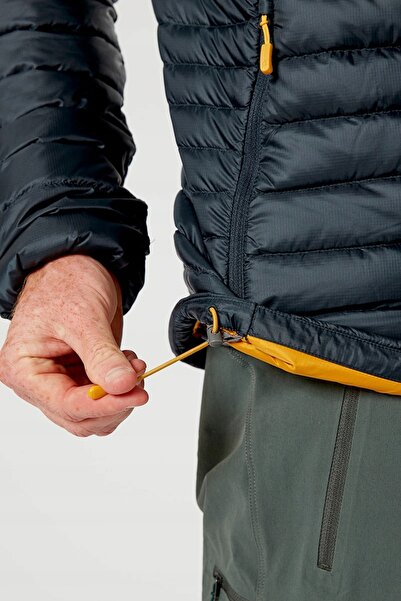 NO BRAND Geacă de puf alpină ultraușoară Rab pentru bărbați, neagră, mărimea S