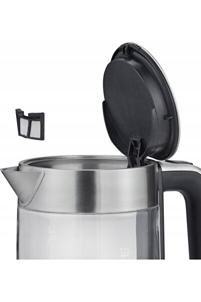 Severin Fierbător electric din sticlă, 1.7L, 2200W, din oțel inoxidabil, automat