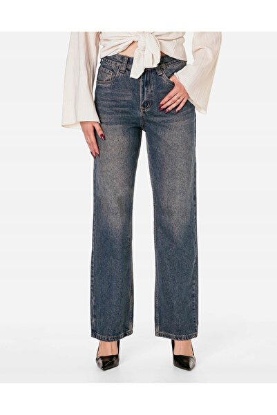 NO BRAND Sweden Bad Wash Pantaloni Blugi de Damă Largi Evazați 00950 29
