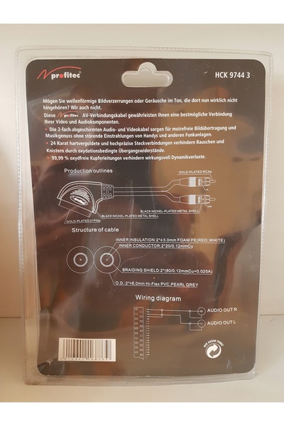 NO BRAND Cablu Euro-2RCA Audio German 3m 0Fc Cupru