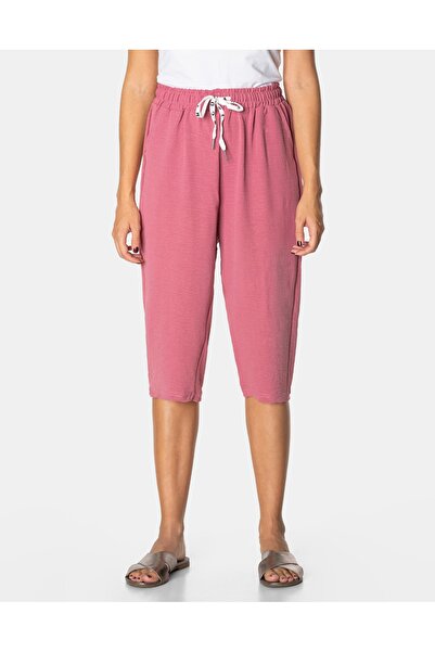 NO BRAND Pantaloni scurți subțiri 3/4 Capri de damă din bumbac 7701-1 XXL