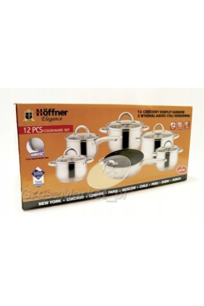 HOFFNER Set de vase, 12 piese: oale pentru plite cu inducție și gaz, tigaie