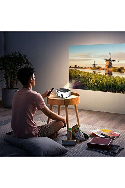 NO BRAND Mini Proiector Portabil cu Wifi, Smart TV, Full HD 1080P, Compatibil...