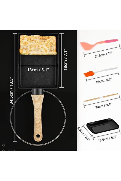 NO BRAND Winter Shore tigaie din aluminiu de 15 cm pentru ouă și clătite, cu ...