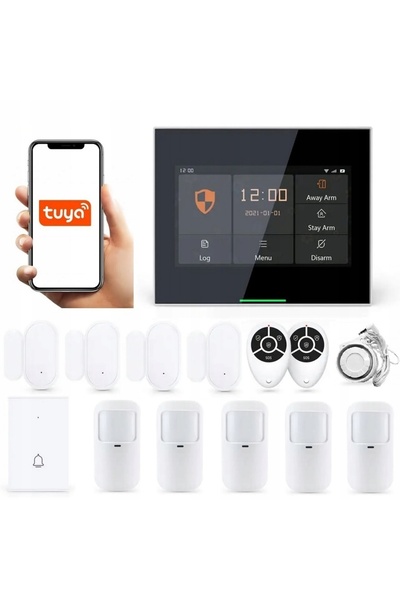 OnShoping Alarmă Wireless cu Ecran LCD de 4.3 inch, GSM, WiFi, Sonerie Inteli...