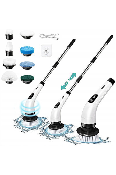 NO BRAND 9W1 Mop electric rotativ cu perie, fără fir, pentru curățare