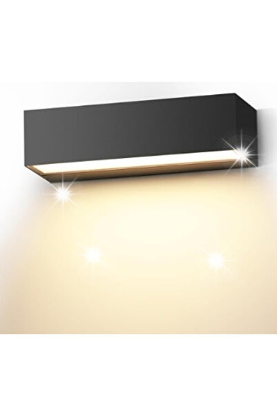 NO BRAND Aplică de perete LED, lampă de exterior, neagră, impermeabilă, 16W, ...