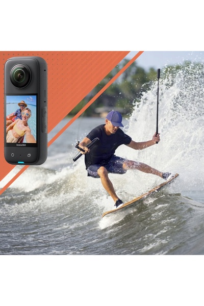 NO BRAND Cameră de acțiune sferică 360 4K rezistentă la apă Insta360 X3 Pache...