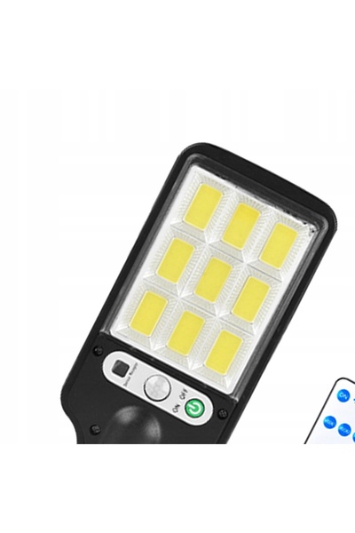 NO BRAND Lampă stradală solară de grădină 108 LED-uri + telecomandă