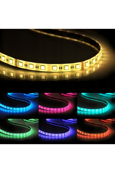 NO BRAND Kit bandă LED 34W 5m IP65 RGB Telecomandă + Sursă de alimentare