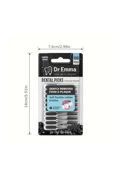 NAN D. Iema Charcoal Tooth Cleaning Sticks 100 Pcs 6924