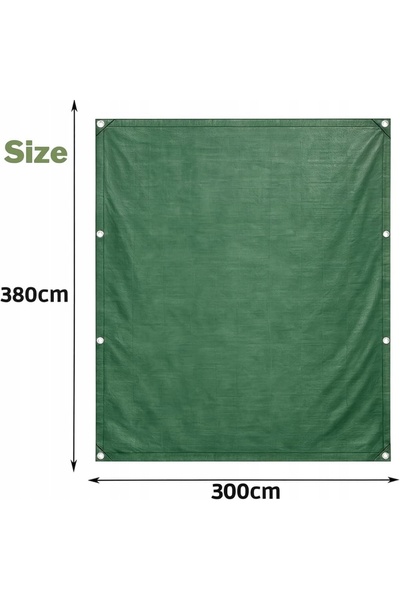 NO BRAND Cort de camping impermeabil 3x3.8M cu țevi cu ochiuri, prelată de pr...