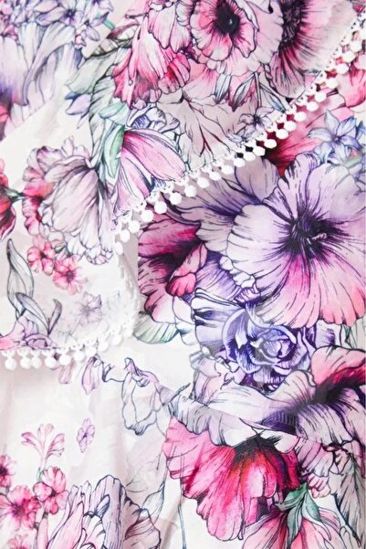NO BRAND Rochie midi roz florală cu mânecă lungă și volane asimetrice Coast 40