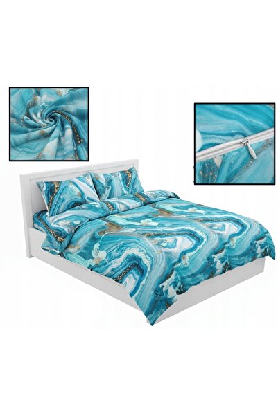 NO BRAND Set complet lenjerie de pat din in 220x200cm, pernă din bumbac satin...
