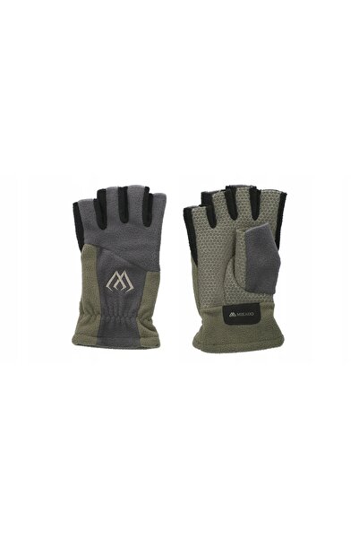 NO BRAND Mănuși din fleece - Fără degete - Mărimea L - Gri-verde - Op.1Kpl.