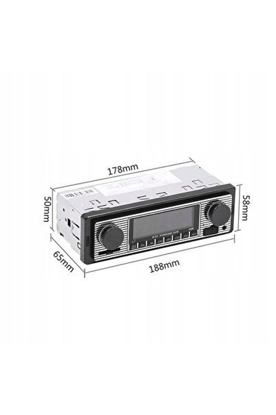 NO BRAND Radio auto retro cu Bluetooth și FM, stil clasic, cu microfon