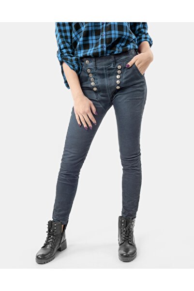 NO BRAND Pantaloni skinny de damă din bumbac, blugi elastici 1839 84cm Albast...